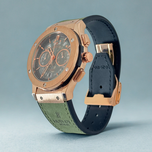 ساعة هوبلو الجلدية