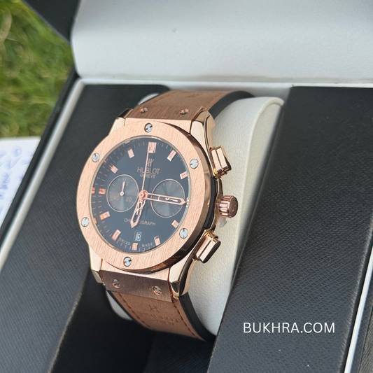 ساعة هوبلو الجلدية