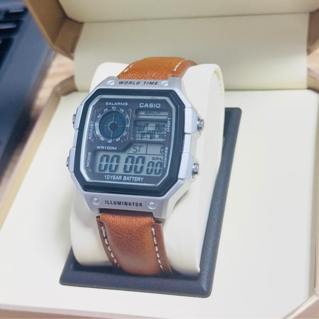 Casio AE-1200 Light brown & Silver